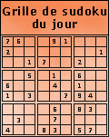 Sudoku du jour. Cliquer sur la grille pour jouer 